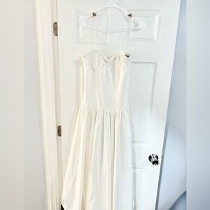 Fashion Nova White Strapless Maxi Dress